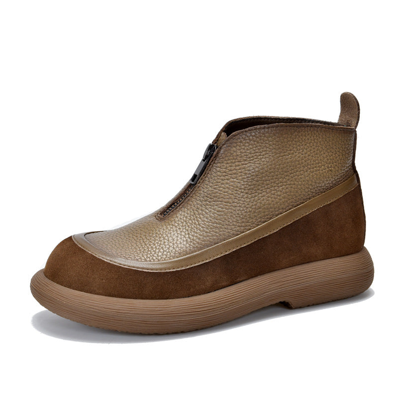 Mother's Flat Platform Muffin Short Ankle Boots