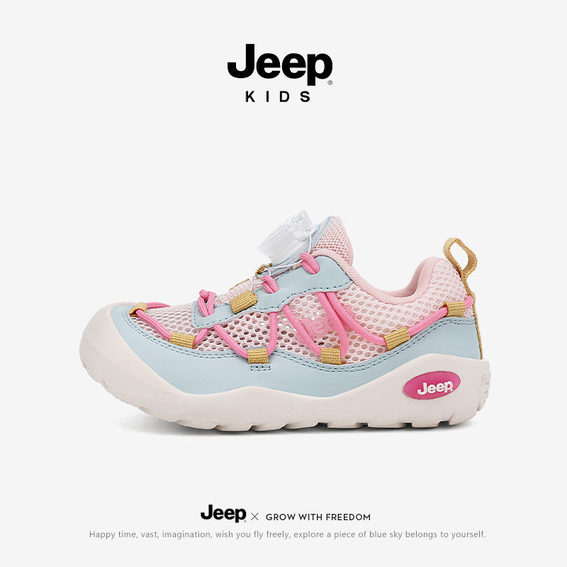 Children's Jeep Boy Breathable Summer Soft Bottom Kid's Sneakers