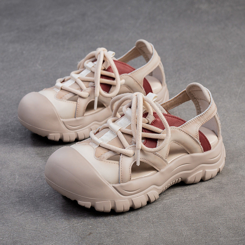 Hollow Breathable Closed Toe Ugly Cute Sandals