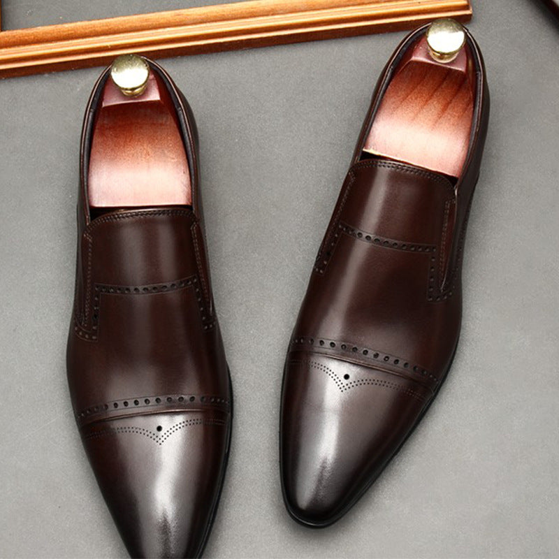 Men's Toe British Business Slip-on Formal Wear Men's Shoes