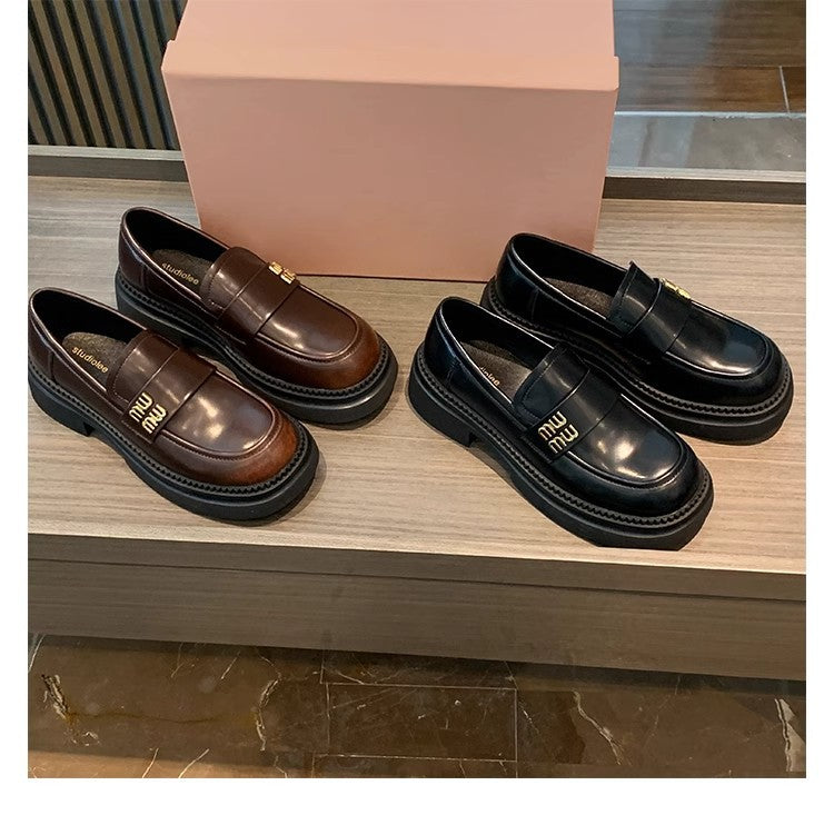 Second Hair Grape Mom Preppy Style Loafers