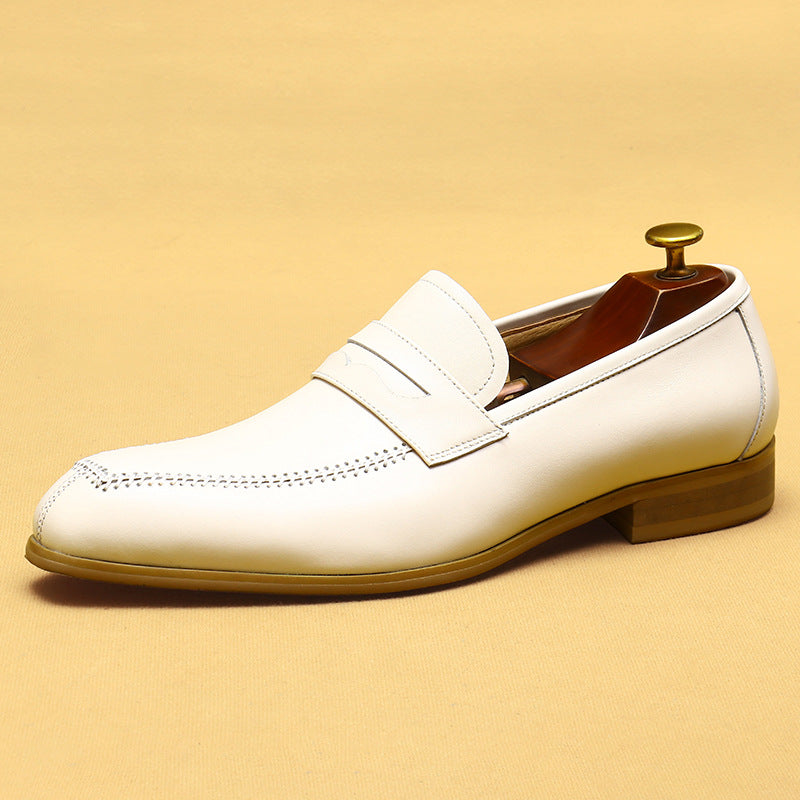 Men's British Business Leisure Slip-on Formal Wedding Leather Shoes