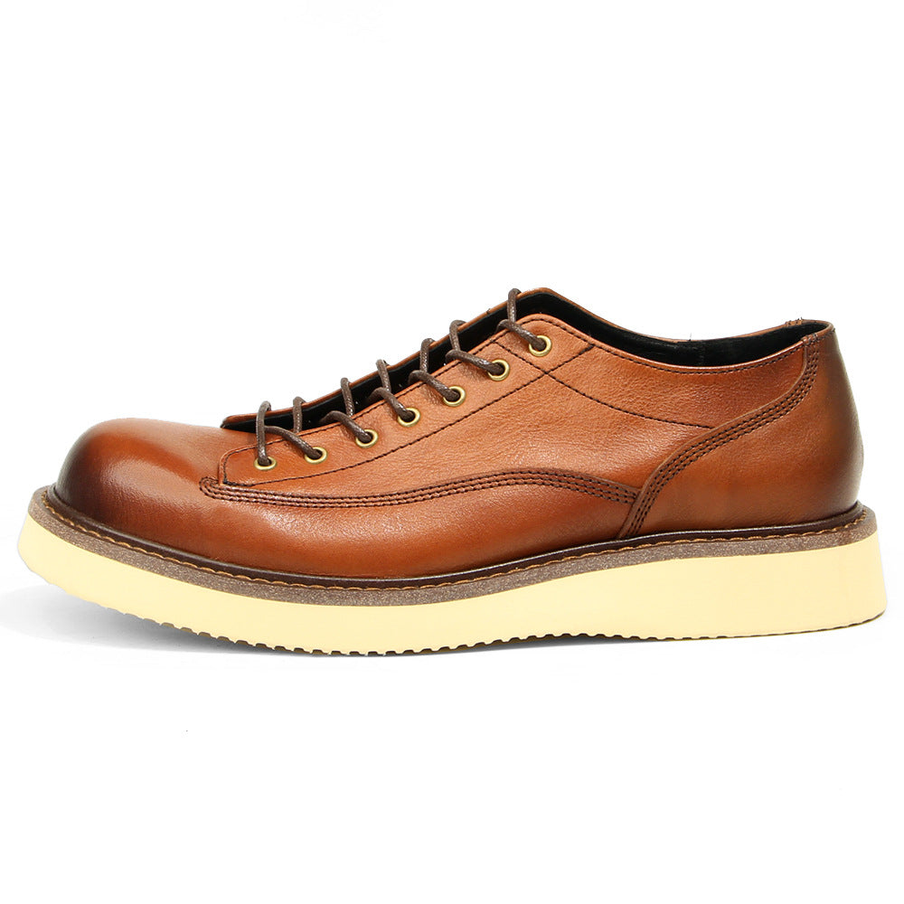 Men's Vintage Board Thick Bottom Short Face Casual Shoes