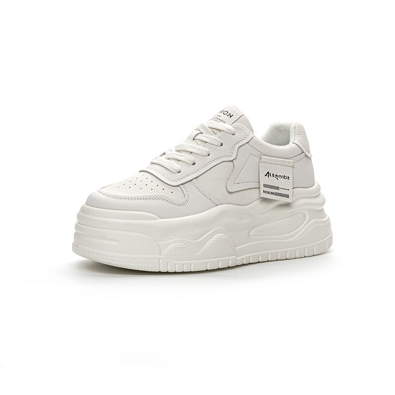 Women's Head White Stitching Platform Sports Leisure Casual Shoes