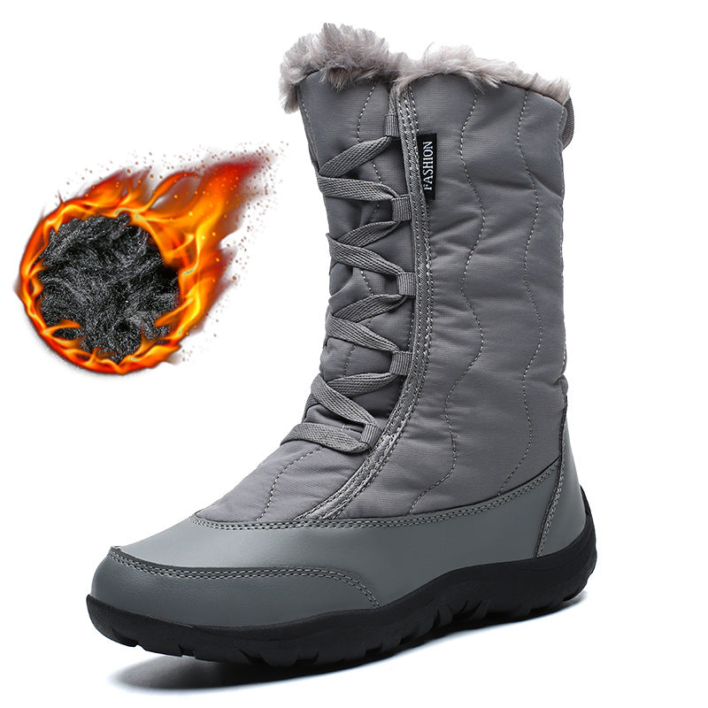 Village Fleece Lined Padded Warm Keeping Snow Boots