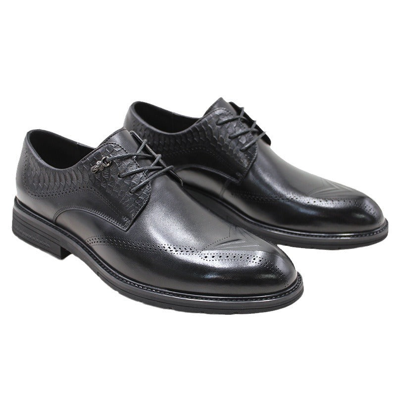 Men's Summer Business Formal Wear First Layer Leather Shoes