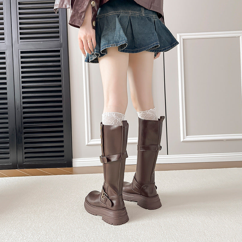 Women's Style Thick Bottom Height Increasing Slimming Boots