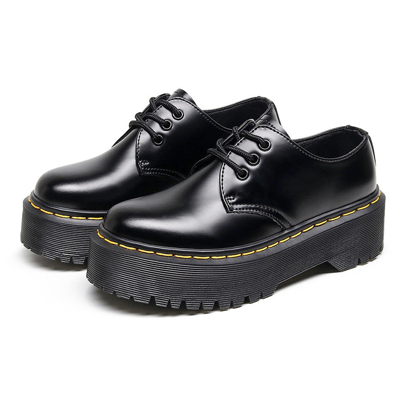 Women's Thick-soled Martin Low-cut Genuine British Round Head Boots