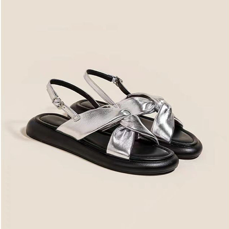 Women's Summer Fairy Style Cross Strap Open Sandals