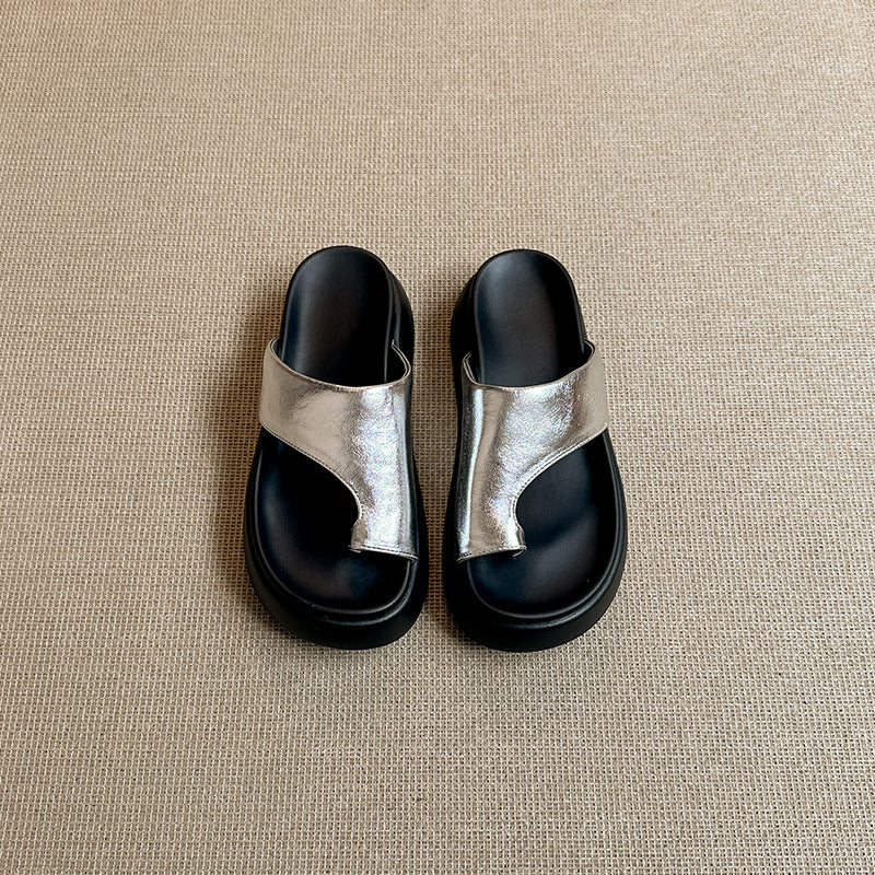 Women's Toe Ring Summer Wear Authentic Comfortable Soft Platform Slippers