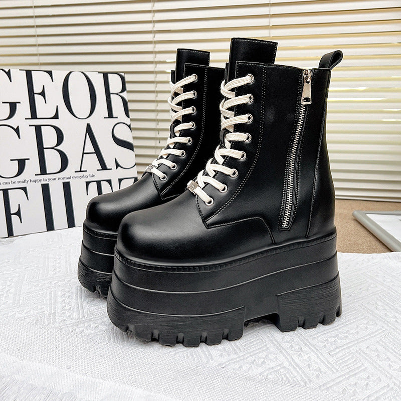 Platform Small British Style Thick Bottom Boots