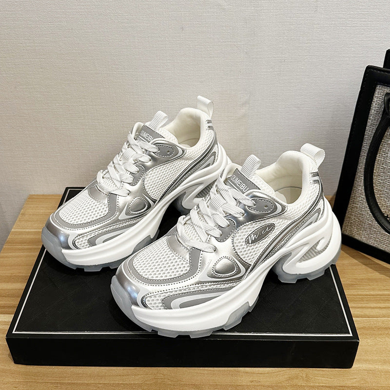 Women's Dad Fashionable Summer Korean Style Thick Sneakers