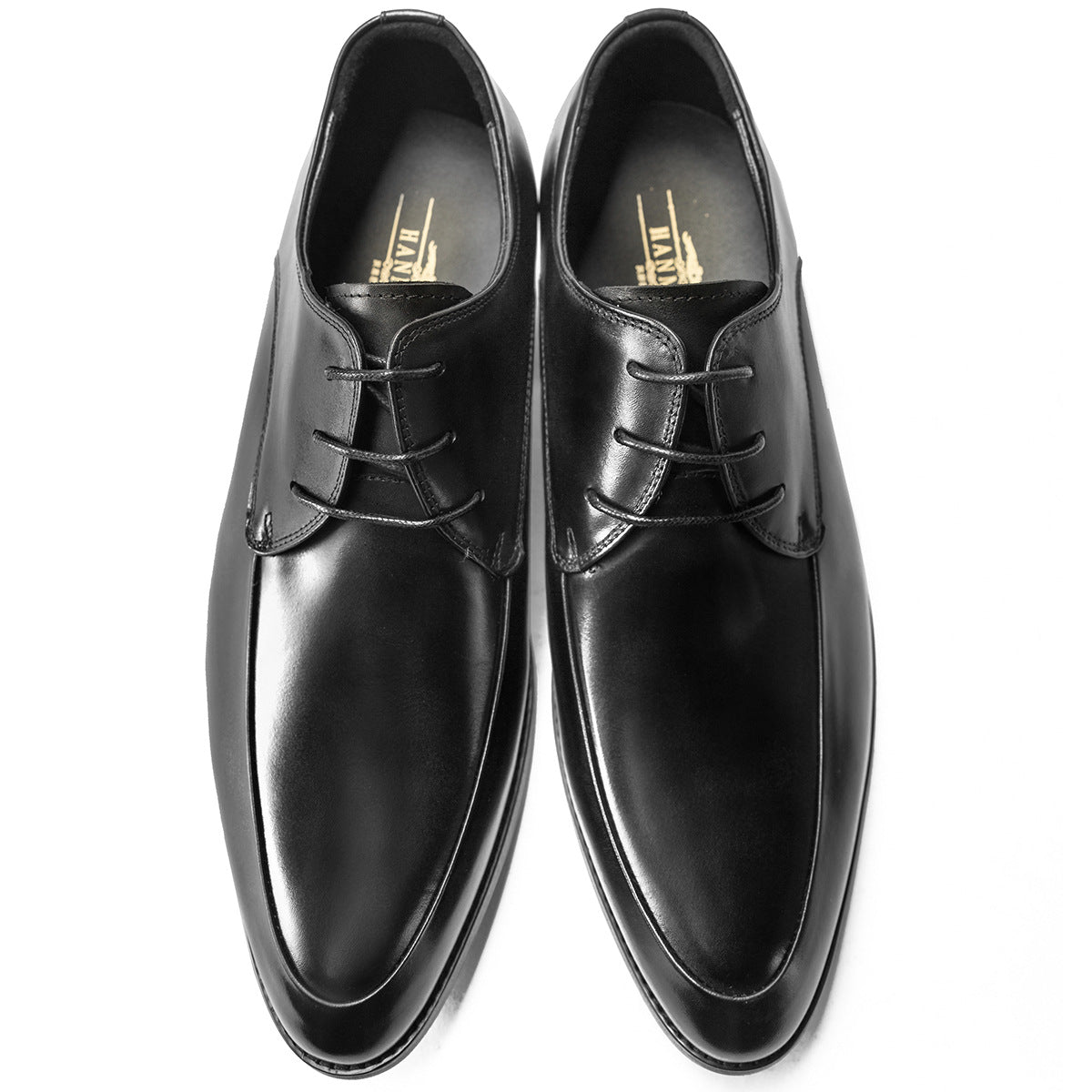 Men's Korean Business Lace Formal Wear Calf Leather Shoes