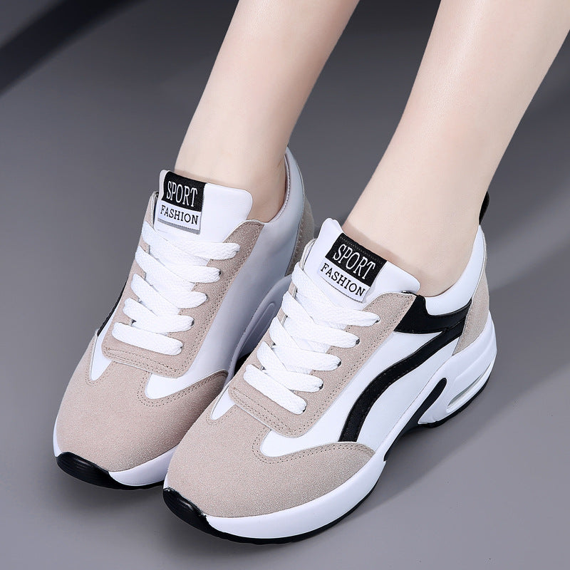 Women's Genuine Elevator White Slimming Sports Travel Casual Shoes