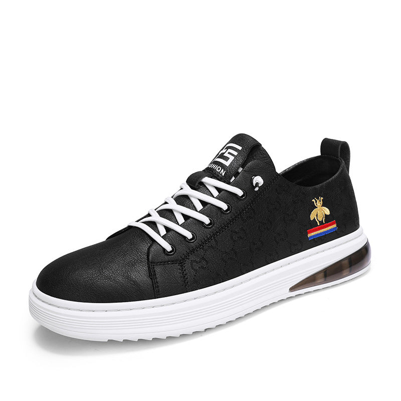 Men's Genuine Trendy Board Soft Black Four Casual Shoes