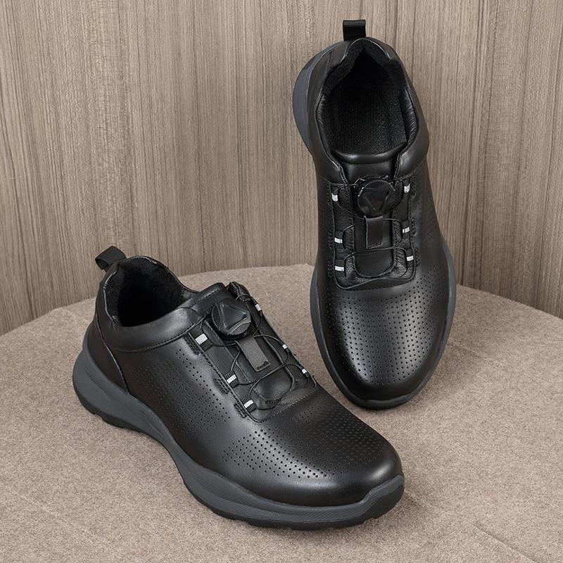 Men's Summer Genuine Cowhide First Layer Hollow Casual Shoes