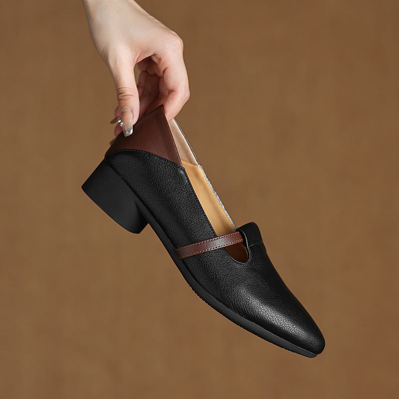Women's Pointed Toe Pumps French Style Color Matching Lightweight Women's Shoes