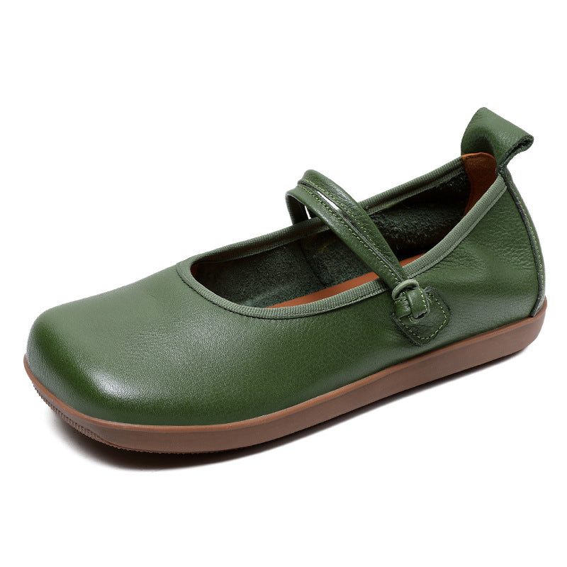 Women's Style Shallow Mouth Soft Bottom Surface Round Toe Pumps Casual Shoes