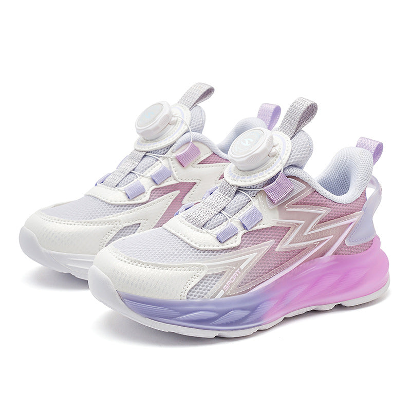 Children's Double Mesh Autumn Campus Buttoned Casual Shoes