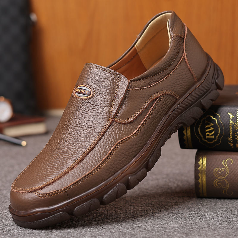 Men's First Layer Cowhide Outsole Business Genuine Leather Shoes