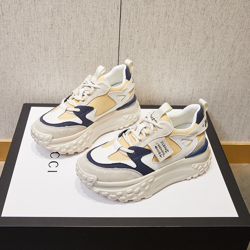 Women's Height Increasing Insole Platform White Female Casual Shoes