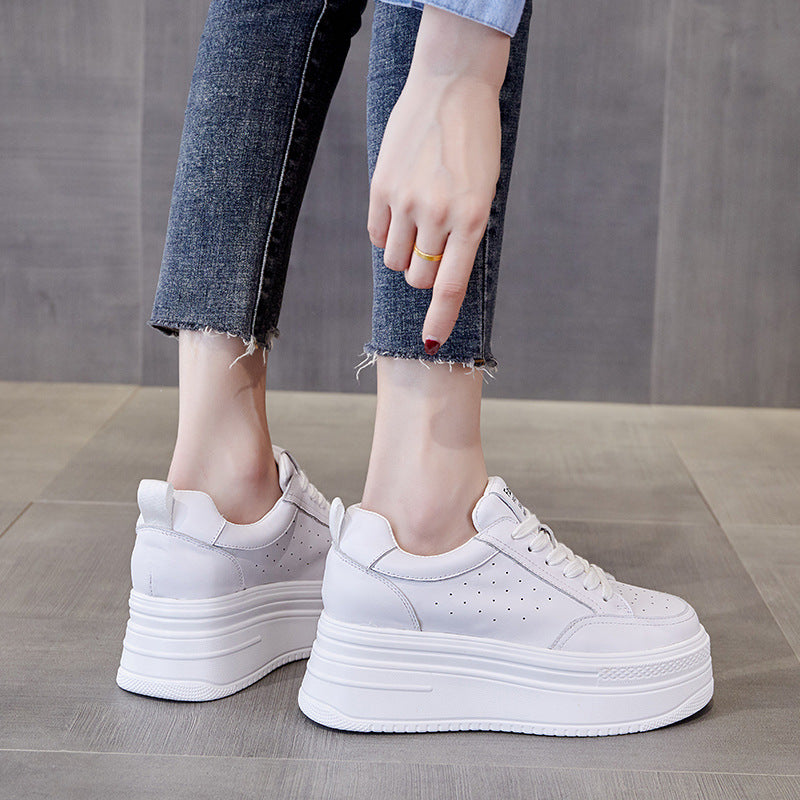 Women's Spring Thick Bottom Hidden White Muffin Women's Sports Shoes