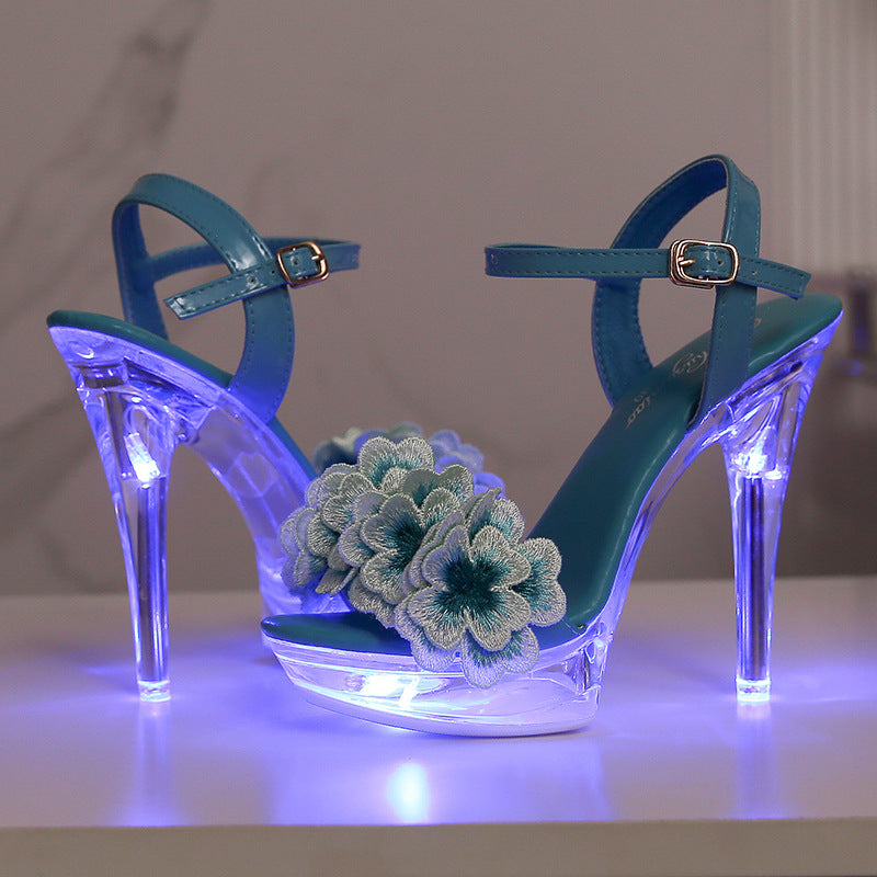 Women's Lamp Flower Summer Fashion Sexy High Heels
