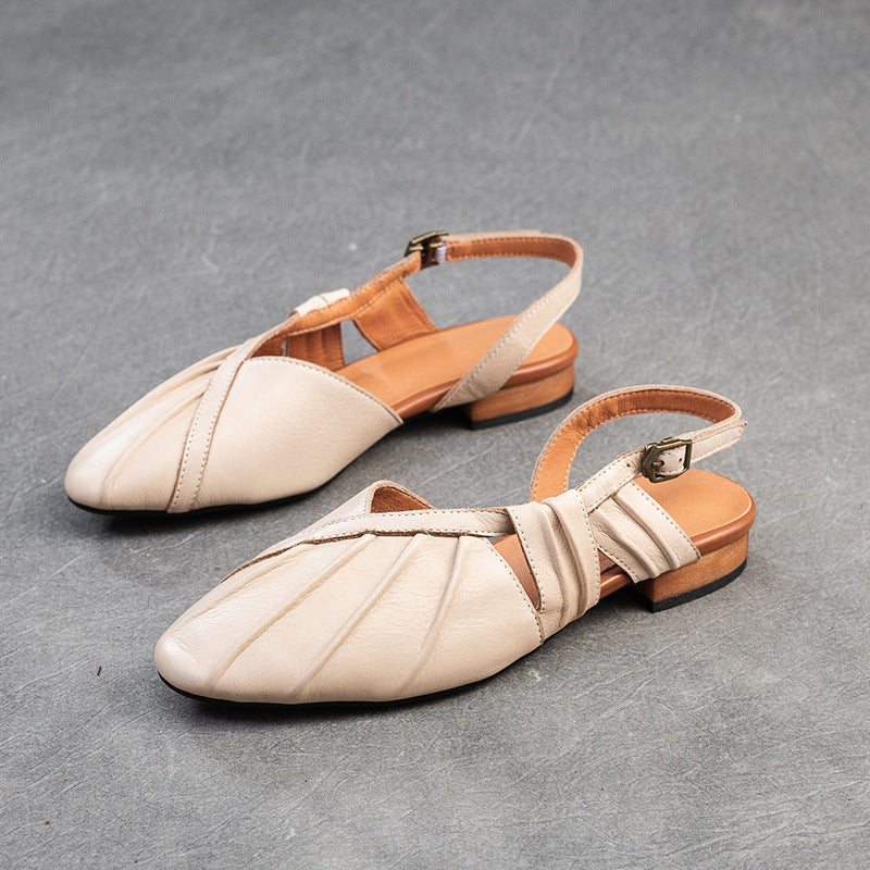 Women's Minority Closed Toe Flat French Style Sandals