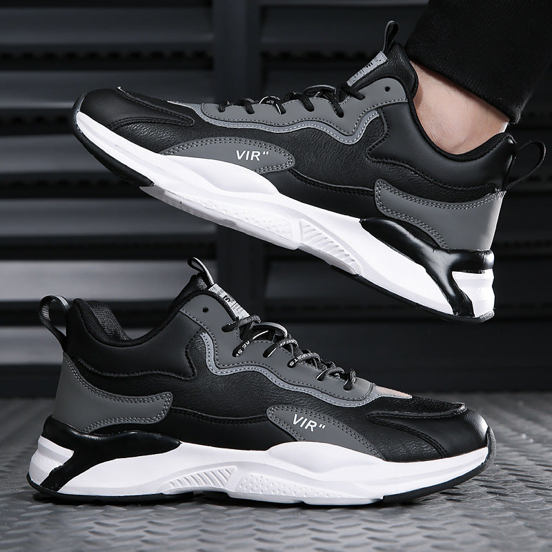 Men's Autumn Trend Thick Sole Lightweight Green Sneakers