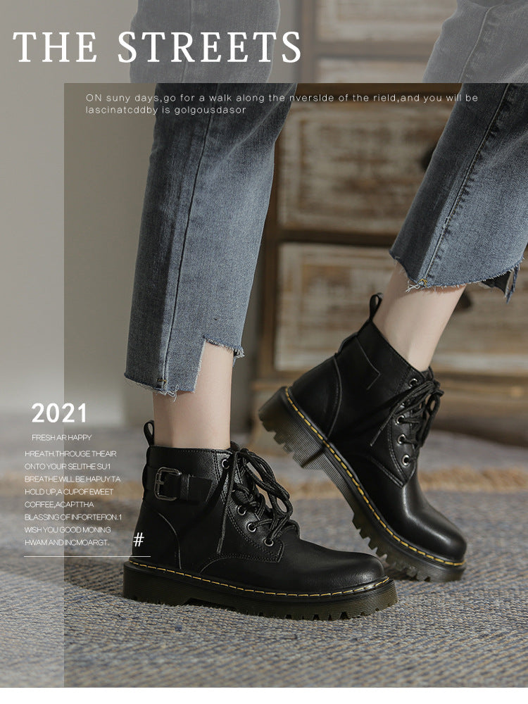 Women's Summer Thin Flat Ankle Fleece-lined Short Boots