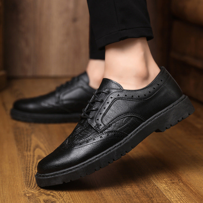 Men's Business Lightweight Driving Spring Breathable Leather Shoes