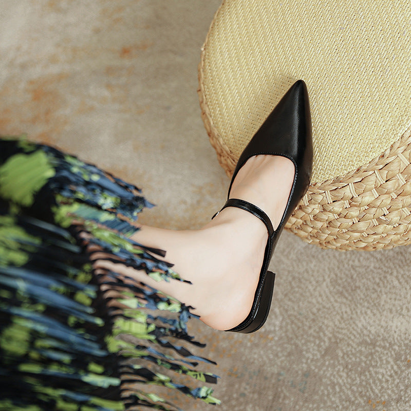 Women's Toe Cap Semi Summer Fairy Low Strap Sandals
