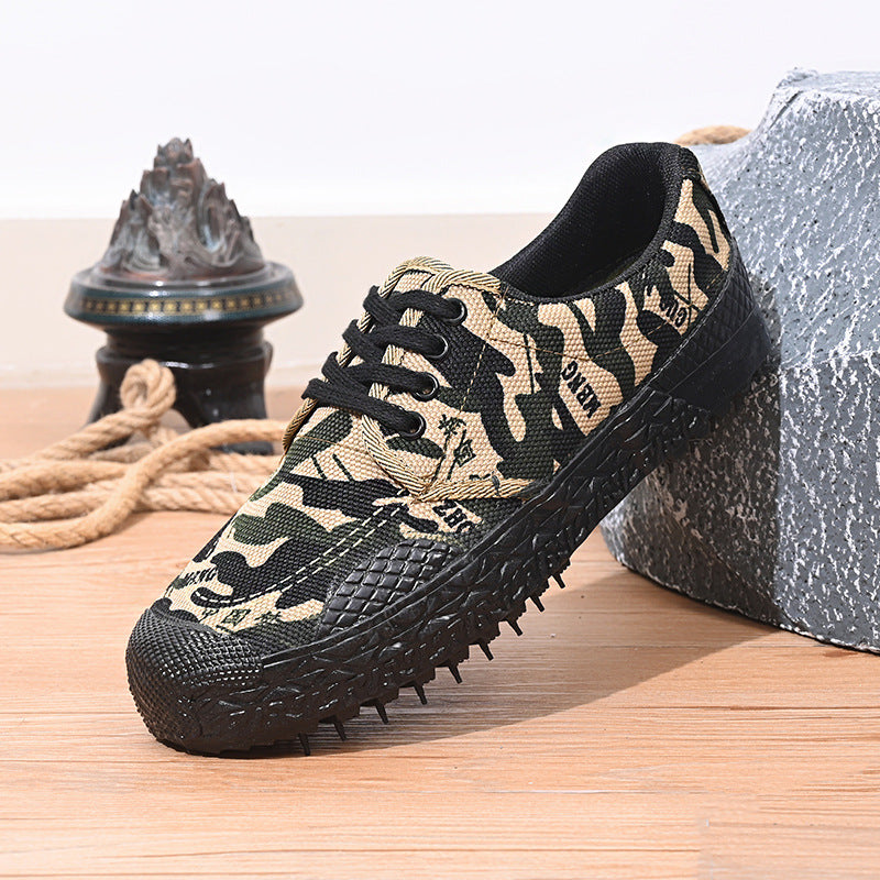 Rubber Vulcanized Sole Liberation Training Military Construction Casual Shoes