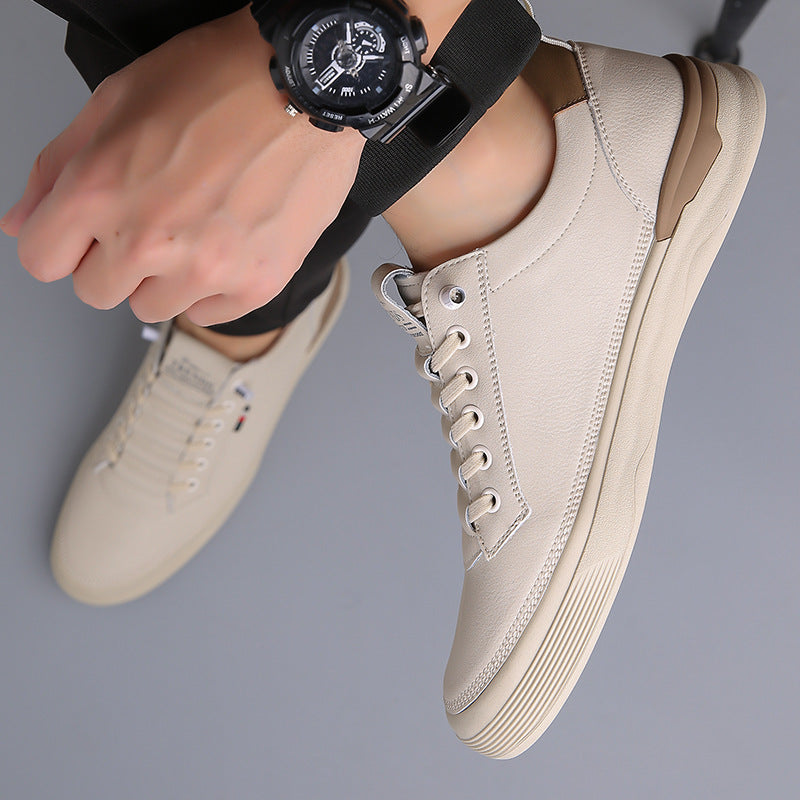 Men's Autumn Breathable Genuine Soft Bottom Cutout Leather Shoes