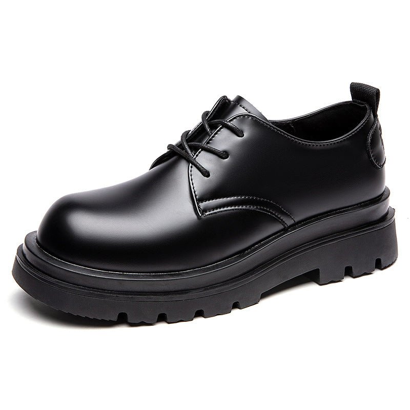 Men's British Style Black Business Formal Big Leather Shoes