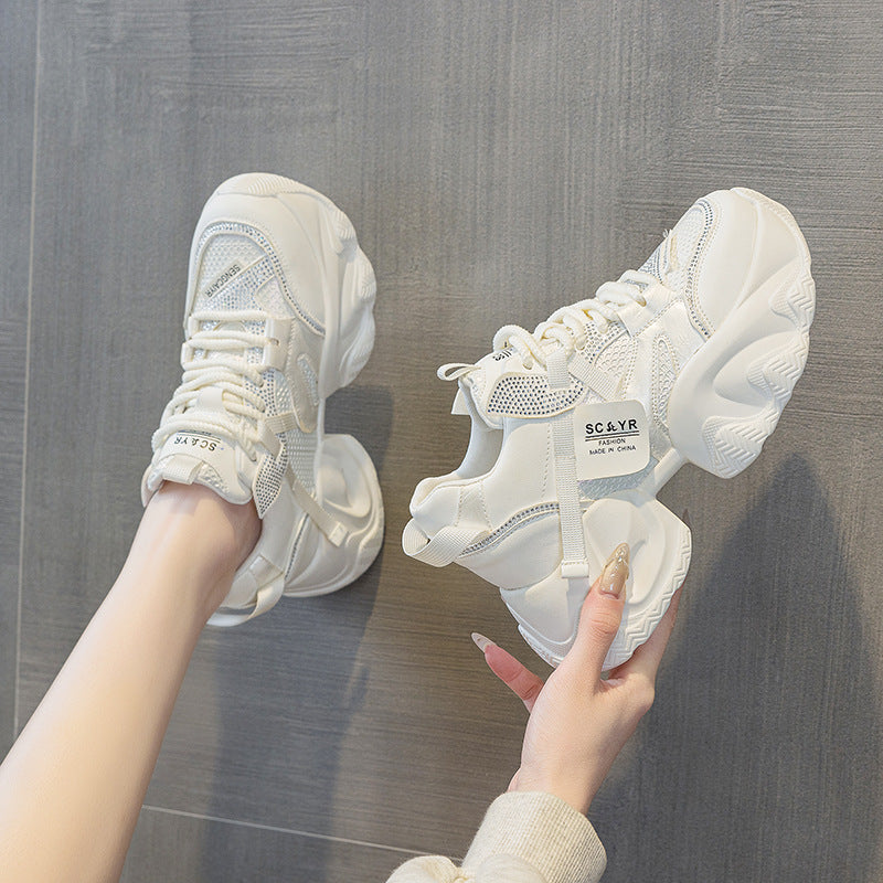 Women's Platform Height Increasing Insole Small Sports Casual Shoes