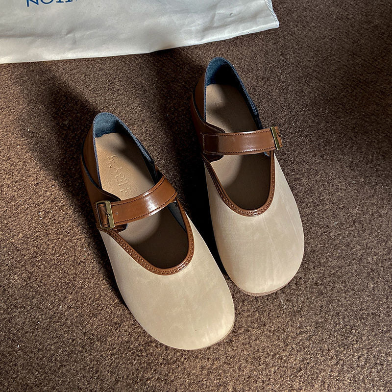 Women's Toe Half Spring Mori Style Retro Soft Casual Shoes