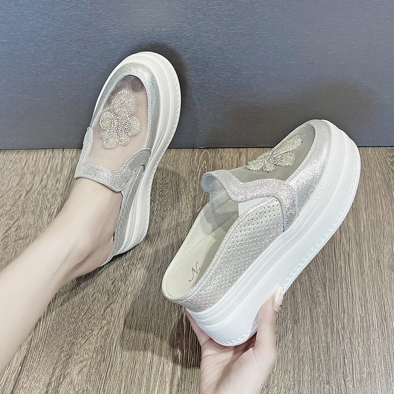 Women's Insole Half White Platform Small Size Sandals