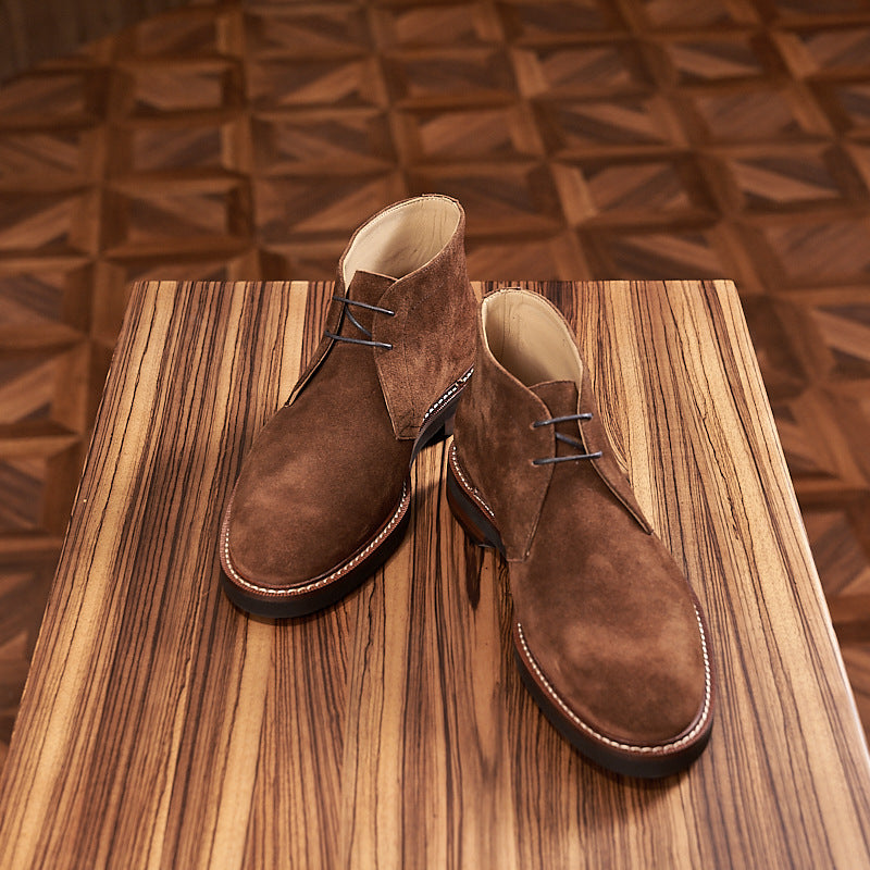 Men's Plus Size Handmade Suede Desert Business Martin Boots