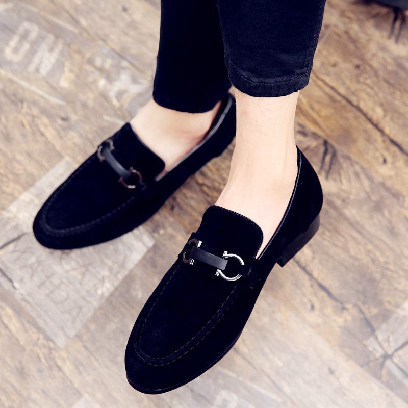 Men's Spring Plus Size Matte Pumps Slip-on Casual Shoes