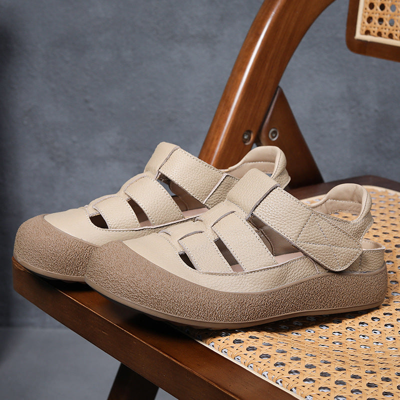 Platform Summer Leisure Pump Weaving Hollow Sandals