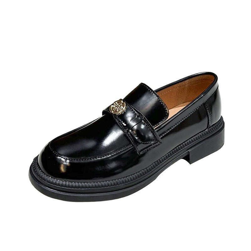 Women's Grape Mom Camellia Platform Round Head Loafers