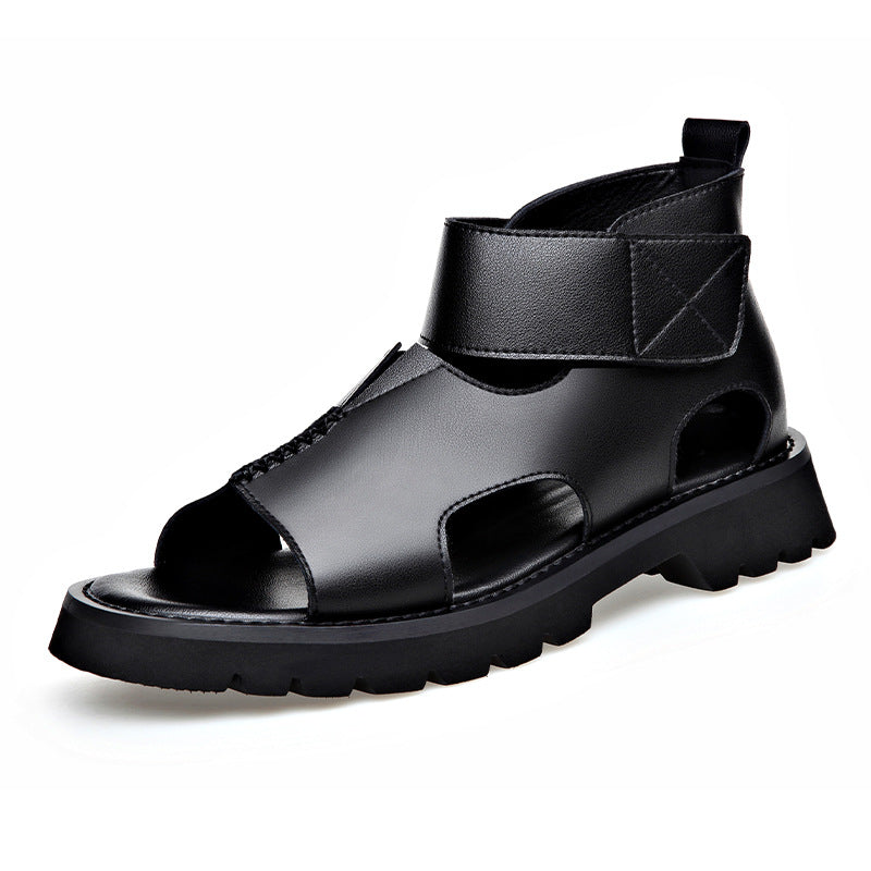 Men's Toe Plus Size Hole Thick Sole Height Sandals