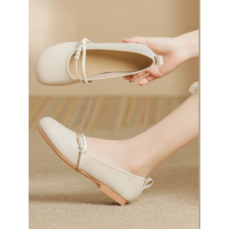 Women's Style Mary Jane Summer Pumps Pearl Women's Shoes