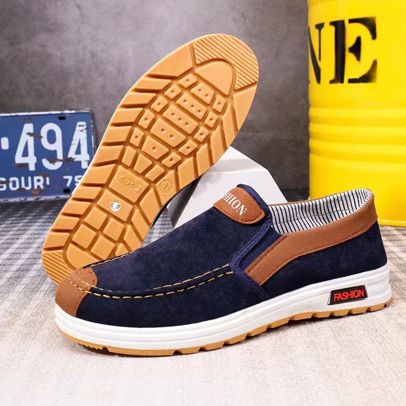 Men's Autumn Old Cloth Dad Slip-on Canvas Shoes