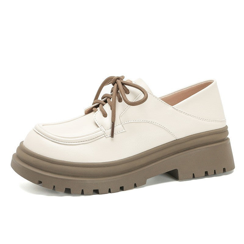 Women's Muffin College Style Round Toe Black Loafers