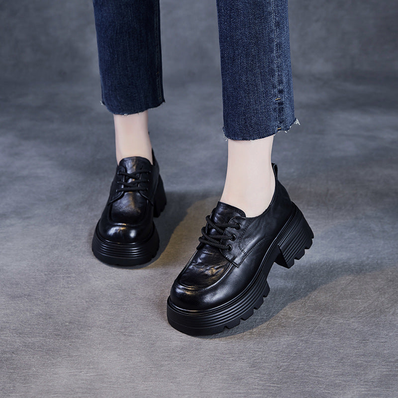 Women's New Spring Genuine Thick-soled British Loafers
