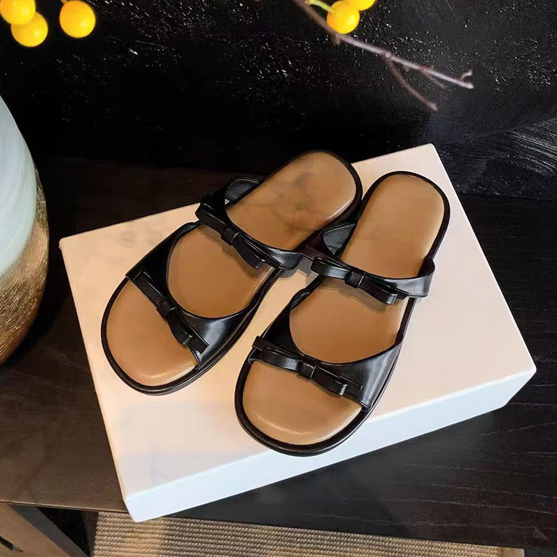 Women's Frey Holiday Younger Bow Open Toe Beach Slippers
