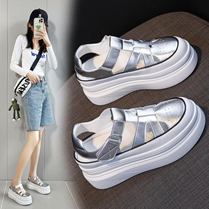Women's Summer Wear Thick Bottom Hollow Pitcher Sandals