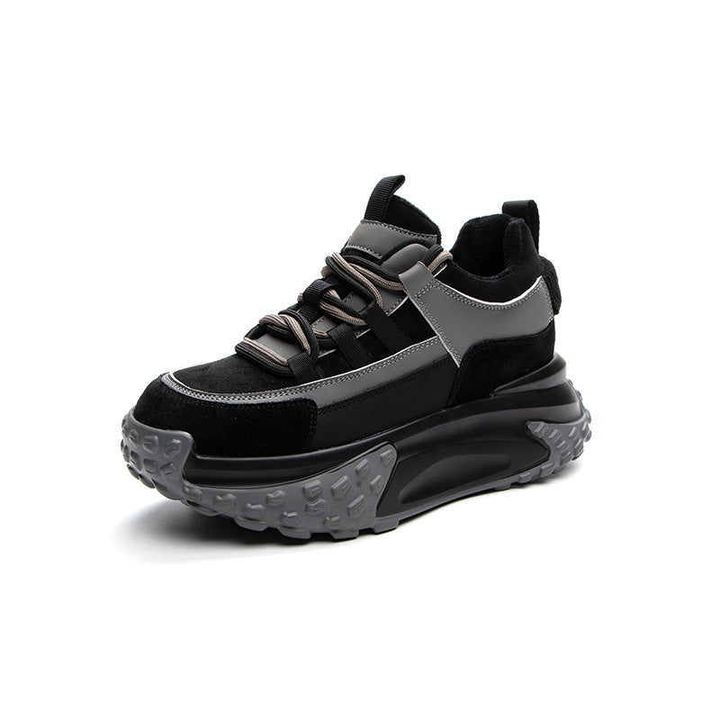 Women's Dad Fleece-lined Matte Spring Platform Fashion Women's Casual Shoes